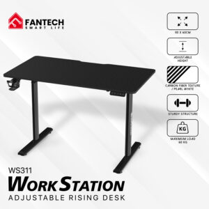 STOL GAMING PODESIVI 110*60cm FANTECH WORK STATION WS311 CRNI