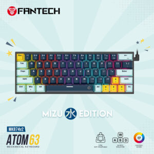 TIPKOVNICA GAMING ŽIČNA MEHANIČKA FANTECH ATOM 63 RED SW. MK874V2 NAVY