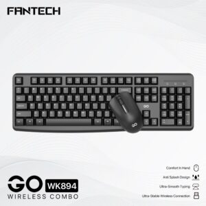 SET BEŽIČNI MIŠ I TIPKOVNICA FANTECH GO WK894 CRNA