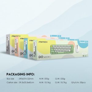 SET BEŽIČNI MIŠ I TIPKOVNICA FANTECH MOCHI 65 WK896 BS SIVO-BIJELA