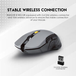 MIŠ GAMING BEŽIČNI FANTECH 2000 DPI RAIGOR III WG12R CRNI