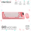 SET BEŽIČNI MIŠ I TIPKOVNICA FANTECH GO MOCHI 85 WK898 ROZA