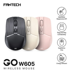 MIŠ BEŽIČNI FANTECH 1000-1200-1600 DPI W605 CRNI