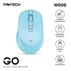 MIŠ BEŽIČNI FANTECH 1000-1200-1600 DPI W606 PLAVI