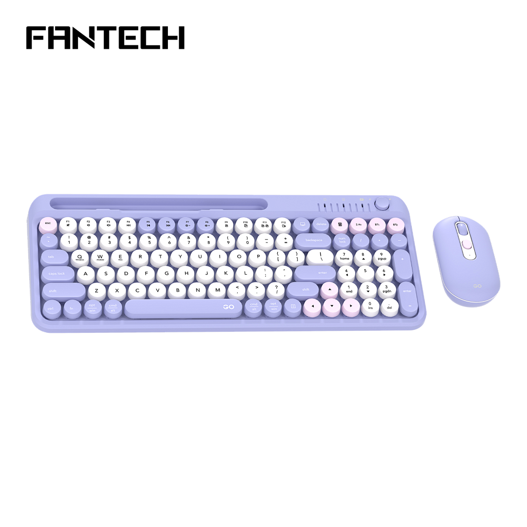 SET BEŽIČNI MIŠ I TIPKOVNICA FANTECH GO MOCHI 101 WK899 LJUBIČASTA